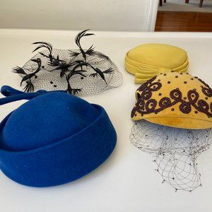 Lot of 4 vintage fascinators